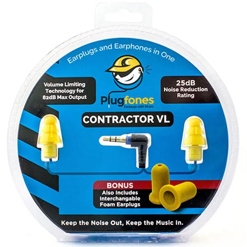 Plugfones Contractor VL Alert Earplug-Earphones