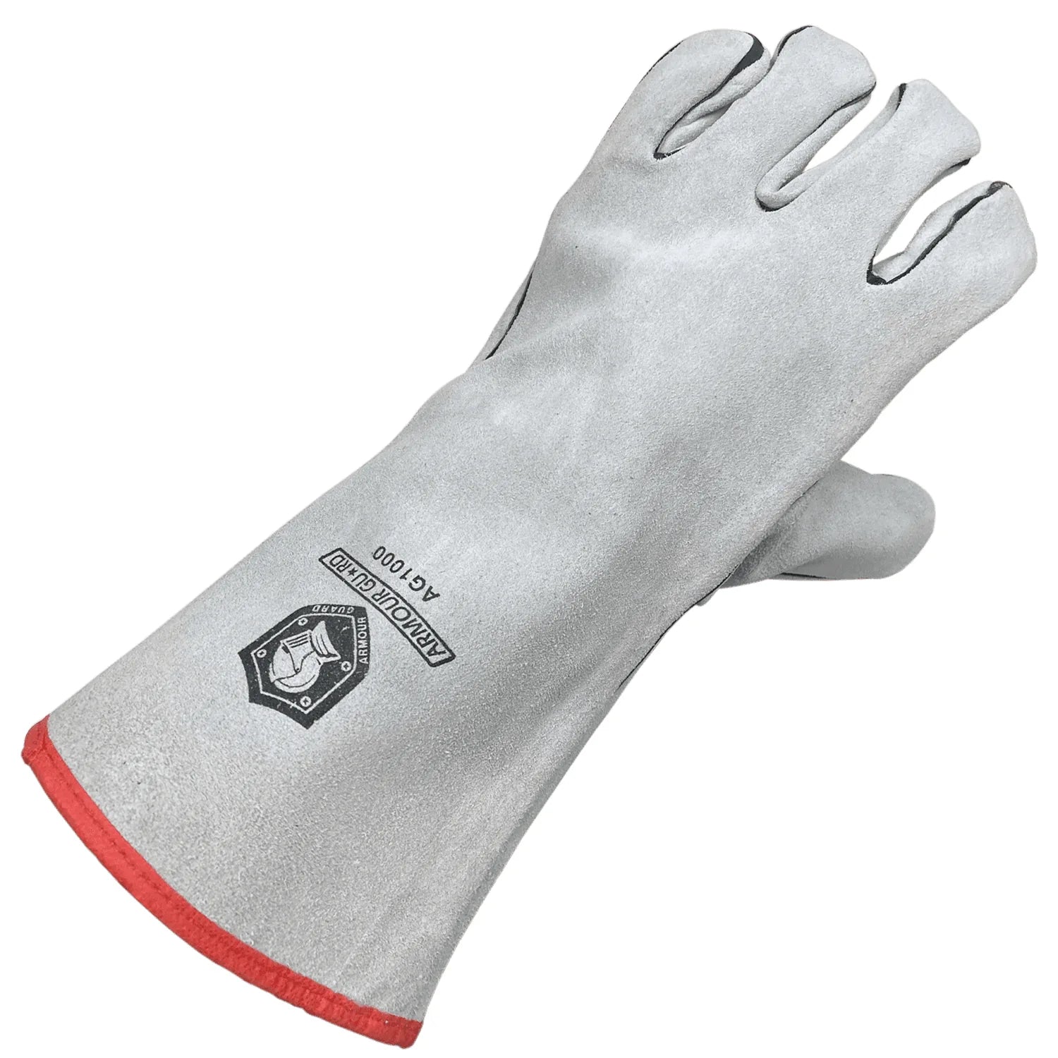 Pearl Shoulder Split Cowhide Stick/Mig Welding Glove Cotton Lined