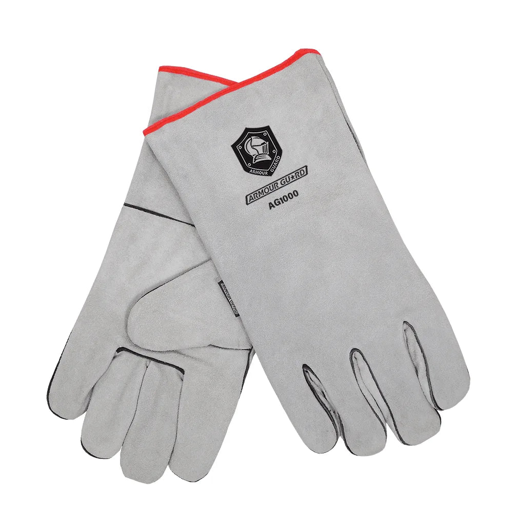 Pearl Shoulder Split Cowhide Stick/Mig Welding Glove Cotton Lined