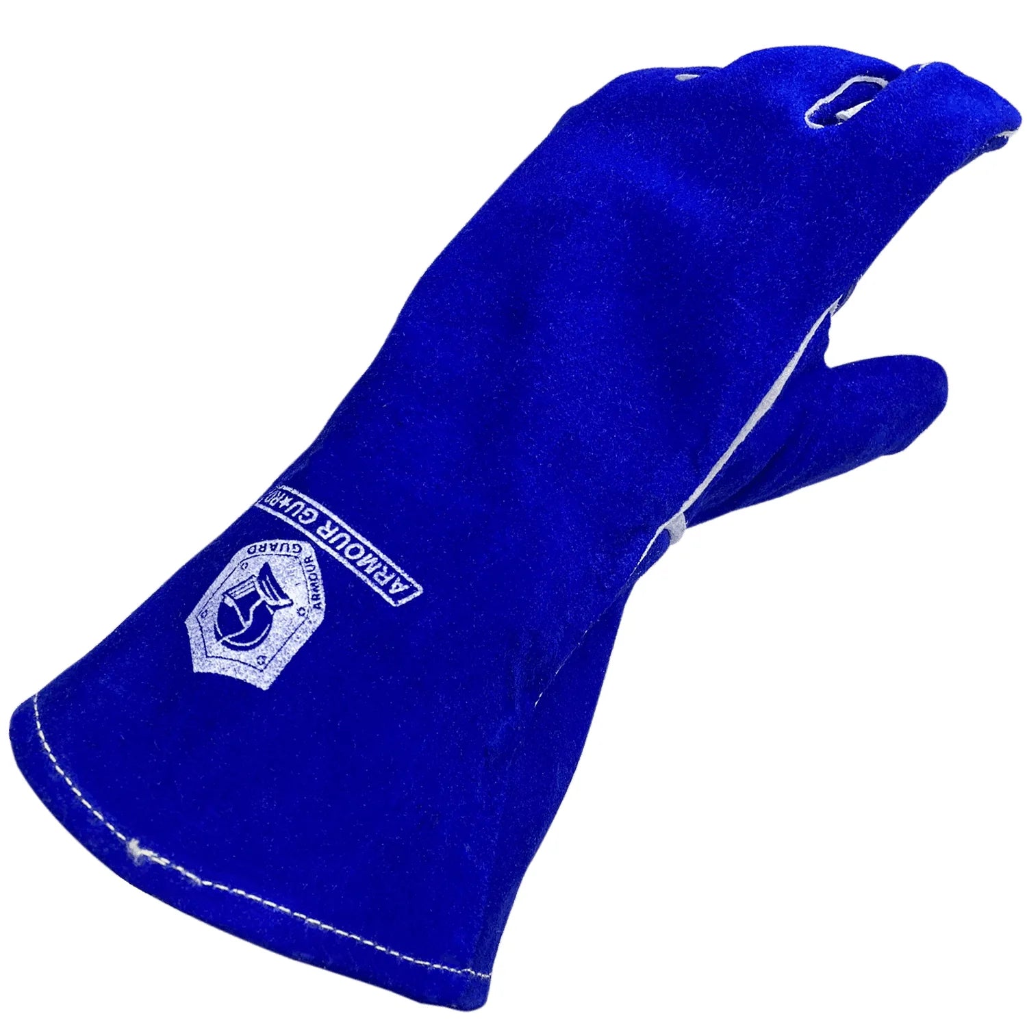 Durable Blue Side Split Cowhide 14” Stick Welding Glove