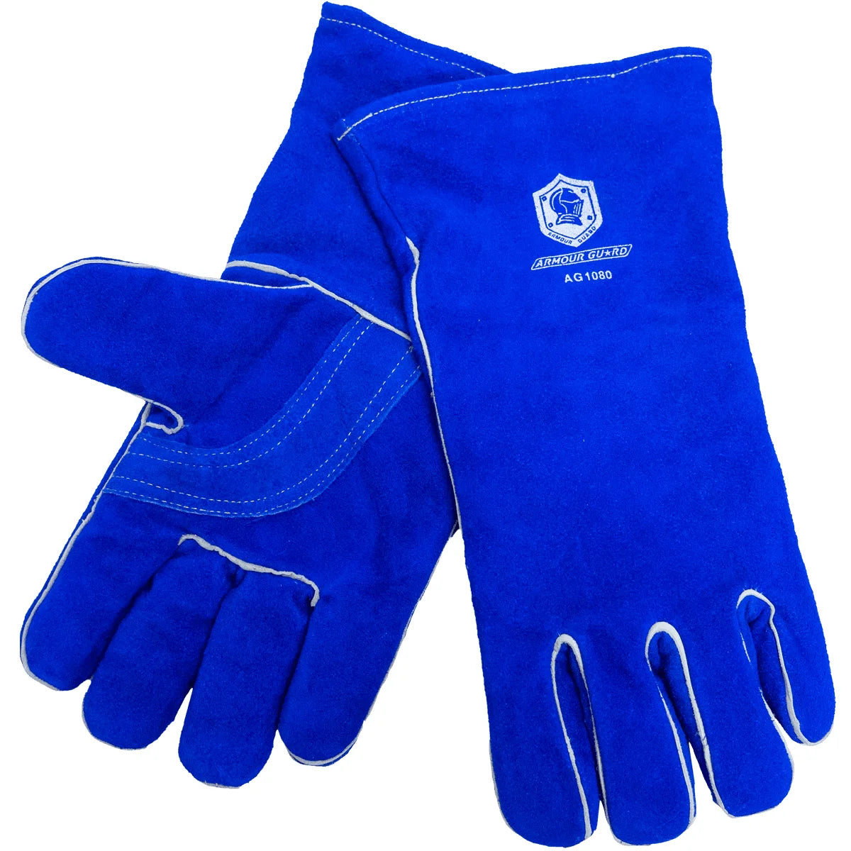 Durable Blue Side Split Cowhide 14” Stick Welding Glove
