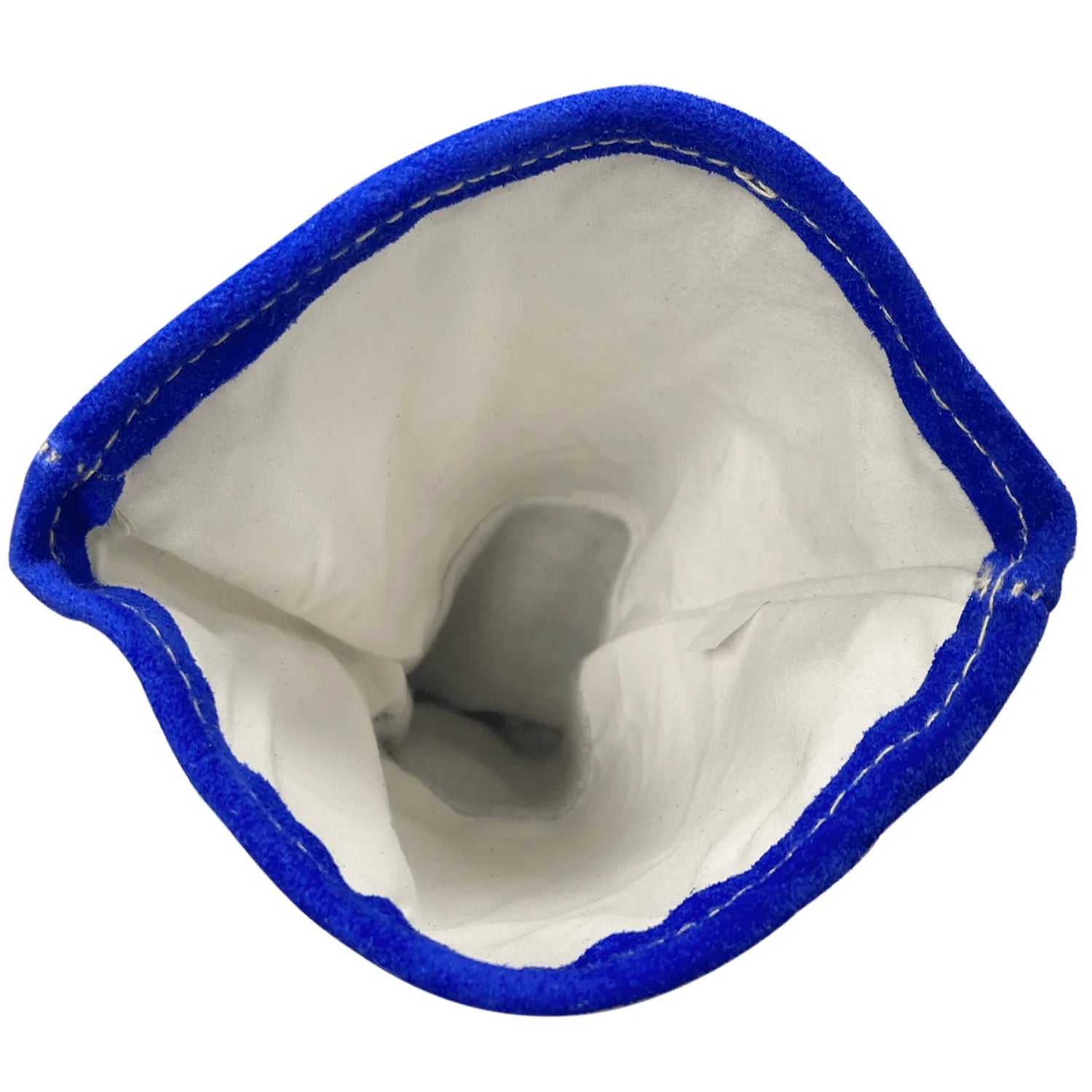 Blue Premium Side Split Cowhide Stick Glove Cotton Lined