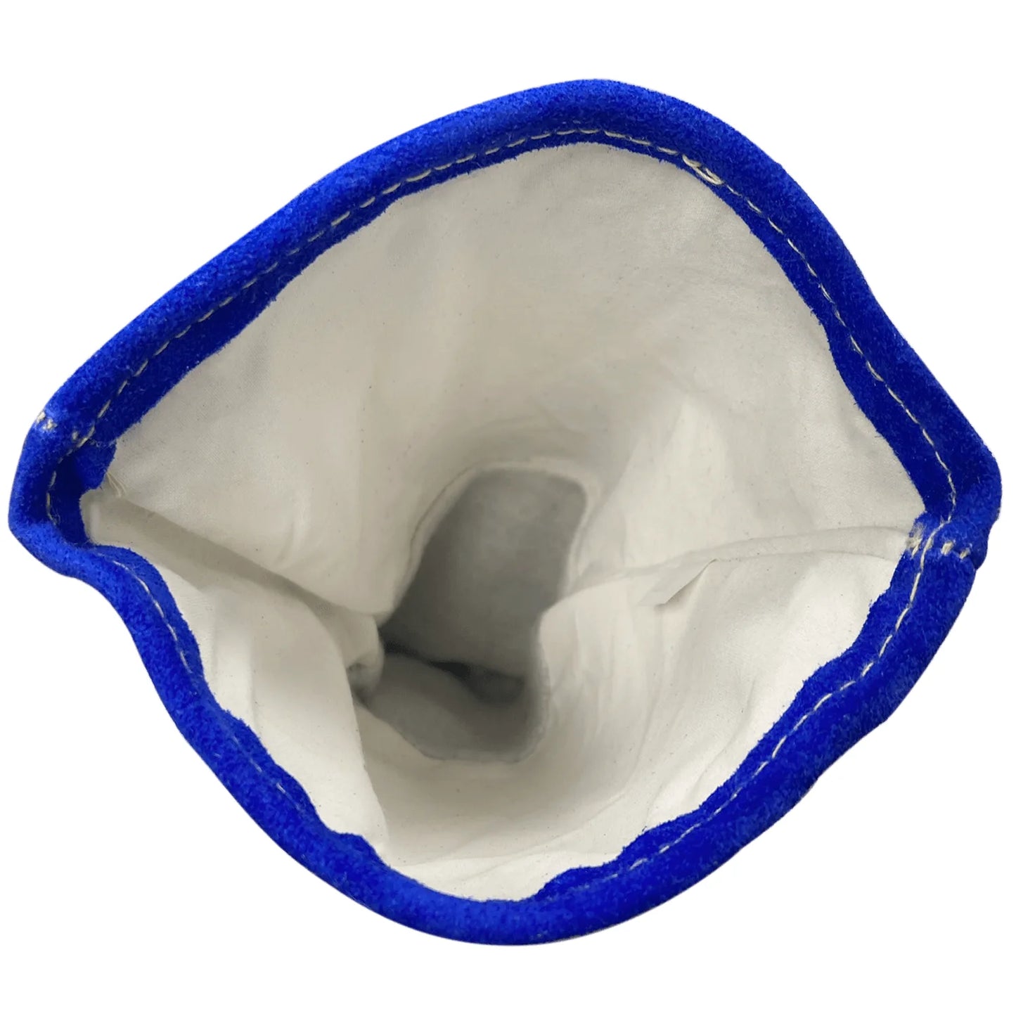 Blue Premium Side Split Cowhide Stick Glove Cotton Lined