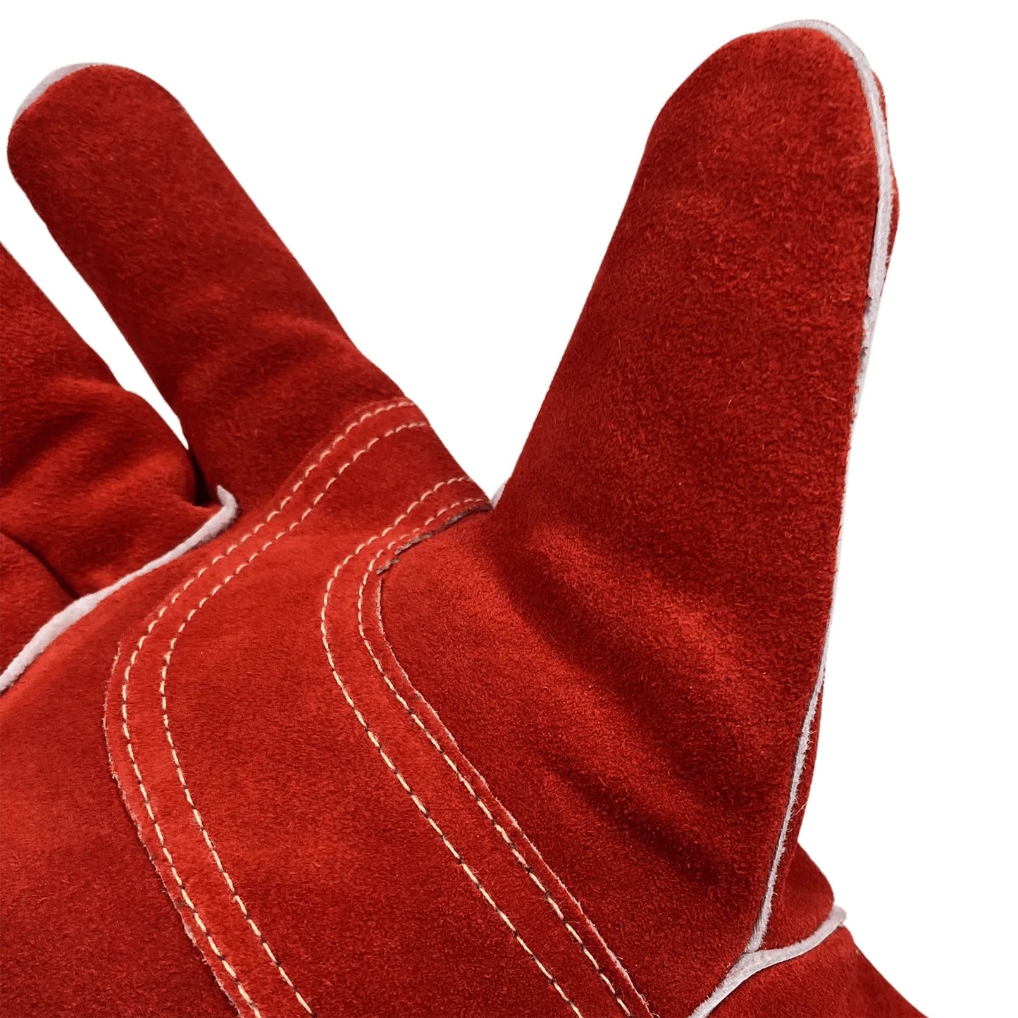 Premium Red Side Split Cowhide 14” Stick Welding Glove