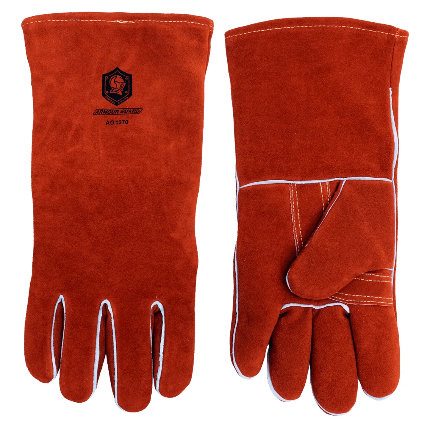 Premium Red Side Split Cowhide 14” Stick Welding Glove