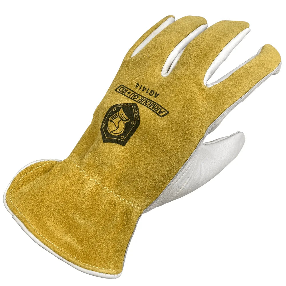 Super Premium Pearl Cowhide Palm with Cowhide Split Drivers Glove
