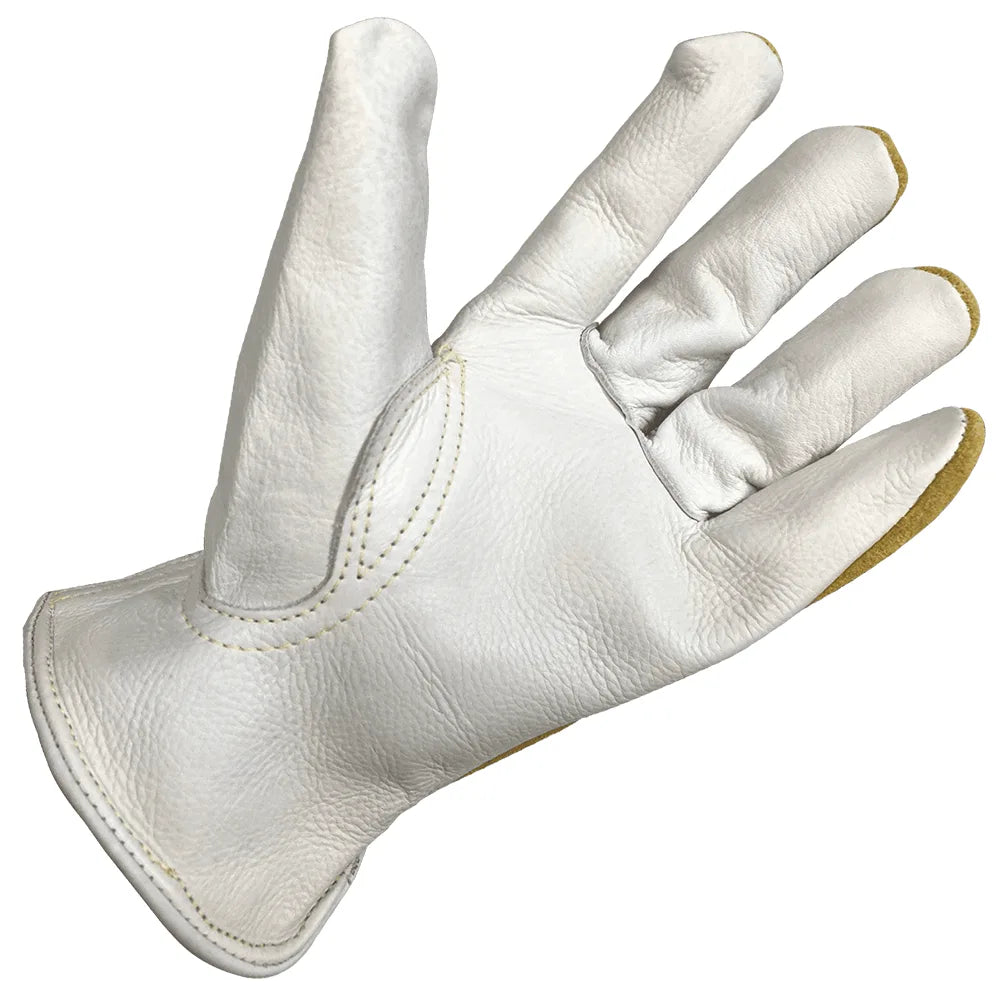 Super Premium Pearl Cowhide Palm with Cowhide Split Drivers Glove