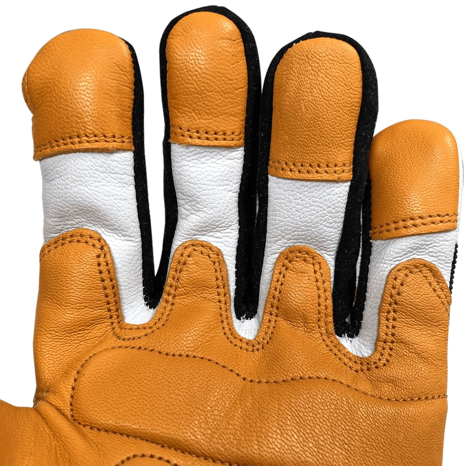Superior Gold & Pearl Goatskin Double Palm and Thumb Mechanics Glove