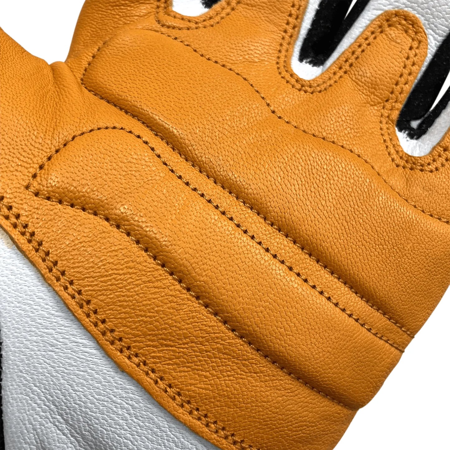Superior Gold & Pearl Goatskin Double Palm and Thumb Mechanics Glove