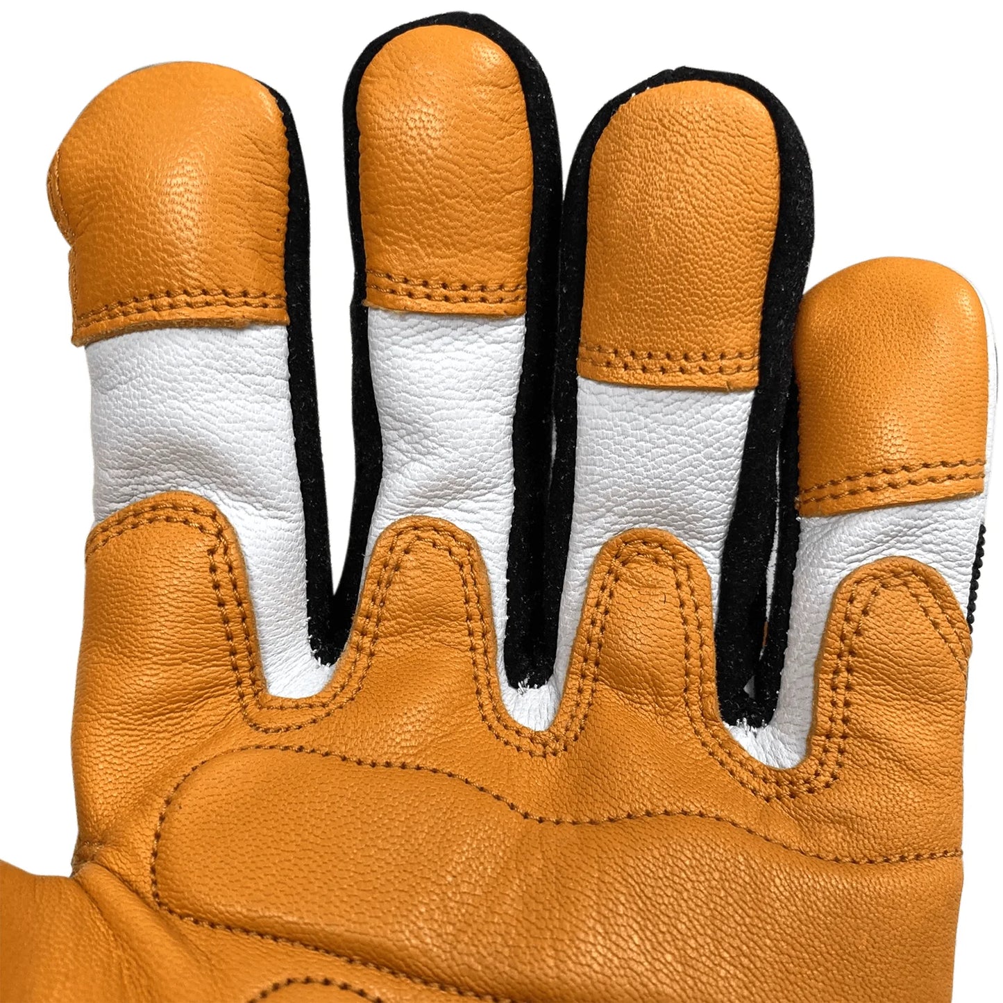 Superior Gold & Pearl Goatskin Double Palm and Thumb Mechanics Glove
