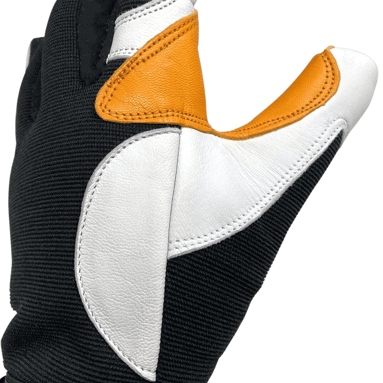 Superior Gold & Pearl Goatskin Double Palm and Thumb Mechanics Glove