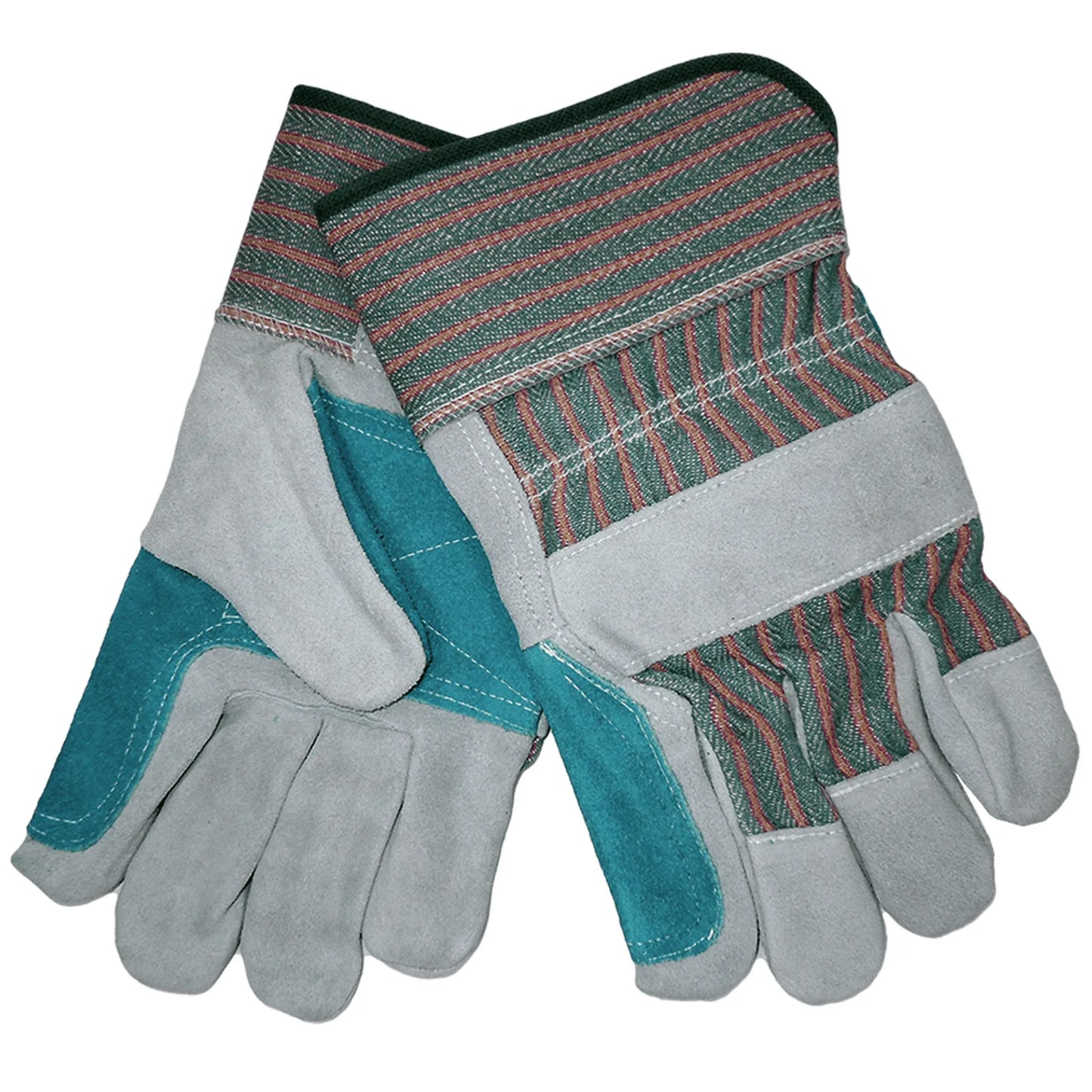 Premium Work Glove Made From Shoulder Split Cowhide Featuring Double Palm/Knuckle Strap