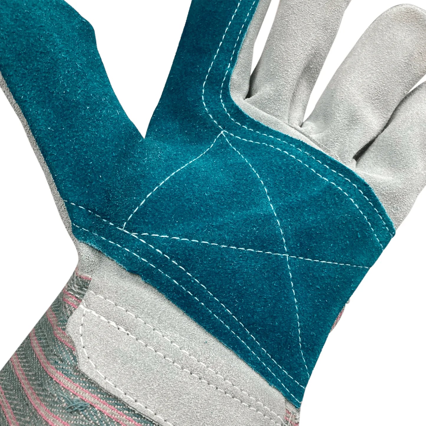 Premium Work Glove Made From Shoulder Split Cowhide Featuring Double Palm/Knuckle Strap