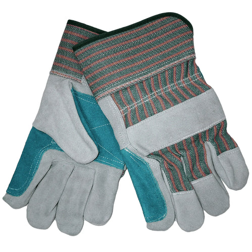 Premium Work Glove Made From Shoulder Split Cowhide Featuring Double Palm/Knuckle Strap