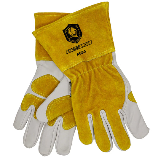 Top Grain Cowhide Palm With Cowhide Split MIG Welding Glove
