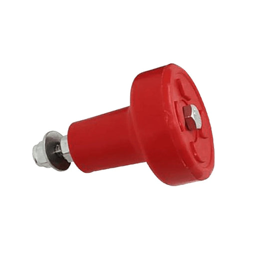 Red hand knob