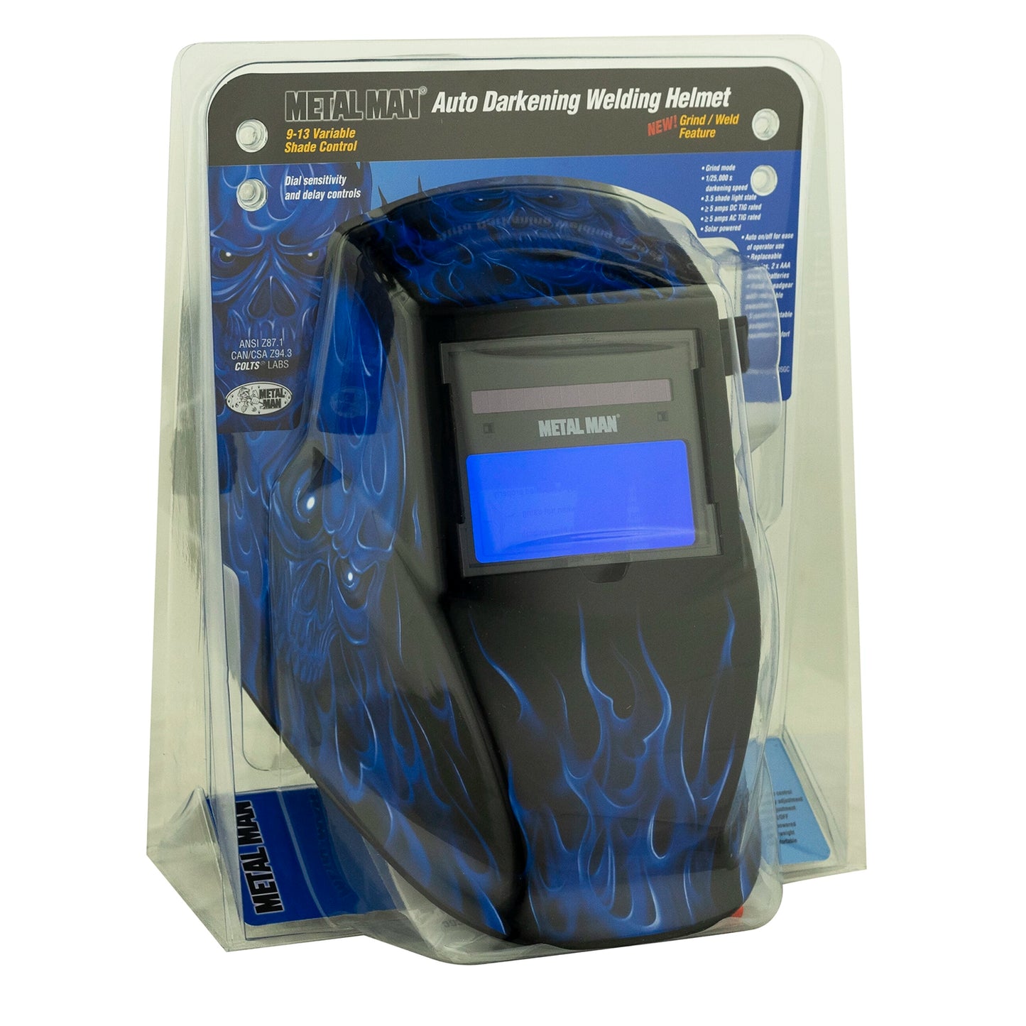 MM AD 9-13 Variable SDRG4 Blue Skull/Flame Helmet