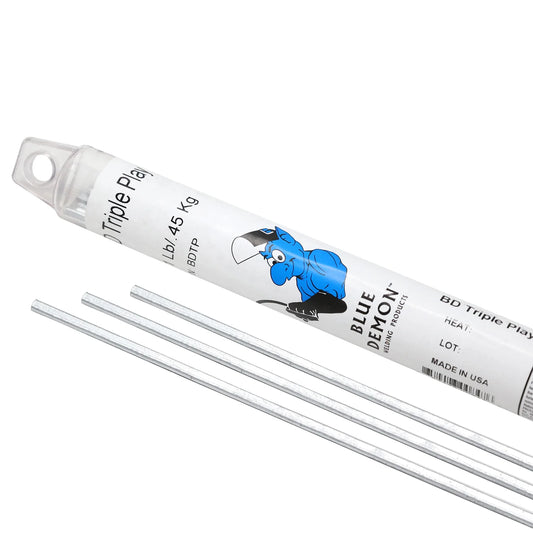 Triple Play Low Temp Aluminum-Zinc Brazing ROD 3/16" x 18" 1 Lb Tube