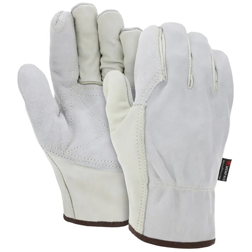 MCR Safety 32056DPXL Double-Palm Leather Gloves, XL