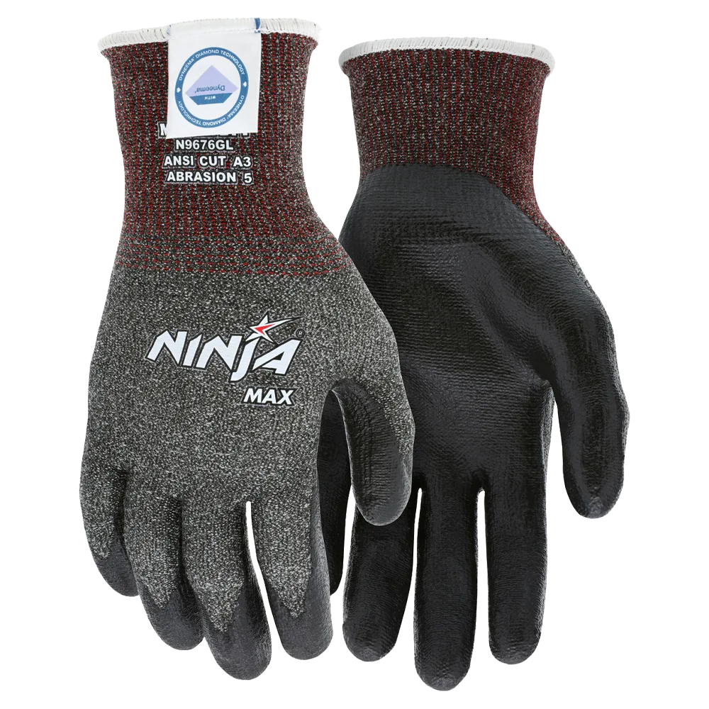 MCR Safety Ninja Max N9676GM Dyneema Coated Gloves, Medium